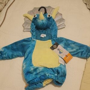Blue‎ and Yellow Triceratops Kids Costume